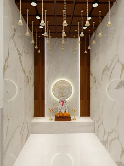 Elegant Prayer Room Design with Spiritual Ambiance