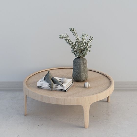 Low-Poly Round Table 3D model for Modern Interiors