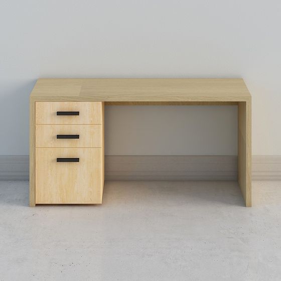 Minimalist Desk 3D model for Modern Interiors