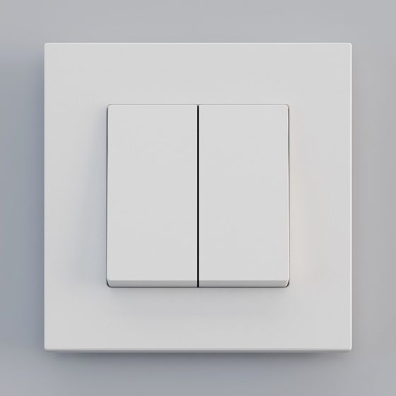 Elegant Dual Switch 3D model for Modern Spaces