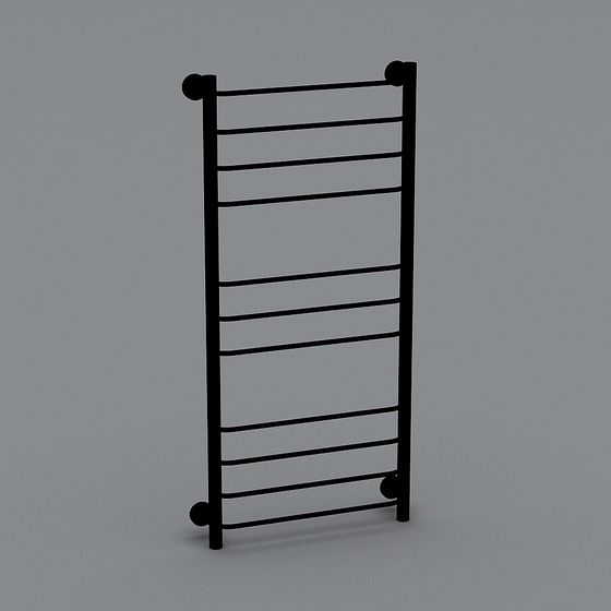 Industrial Style Towel Rack 3D model
