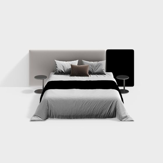 Elegant Urban Bedroom 3D model for Creative Use