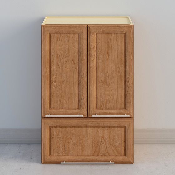 Modern Minimalist Low-Poly Wardrobe 3D model