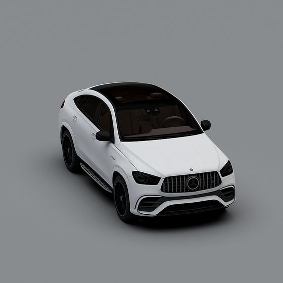 Low-Poly Mercedes-Benz GLE Coupe SUV 3D model