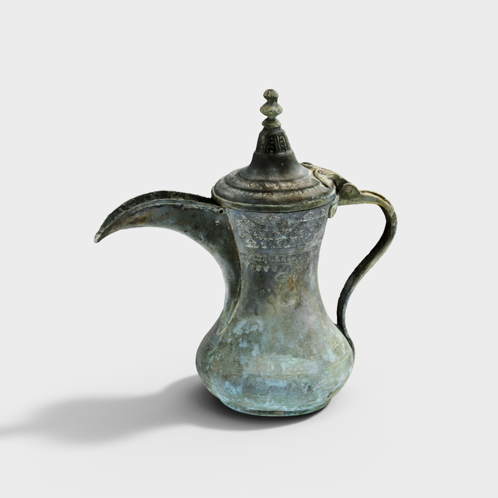 Middle East Antique Dallah Copper Coffee Pot