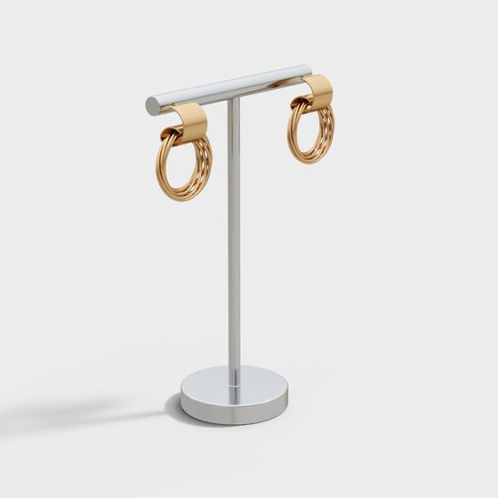 Elegant 3D Earrings Display Stand Model