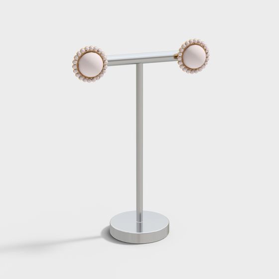 Elegant Low-Poly Earring Display Stand 3D model