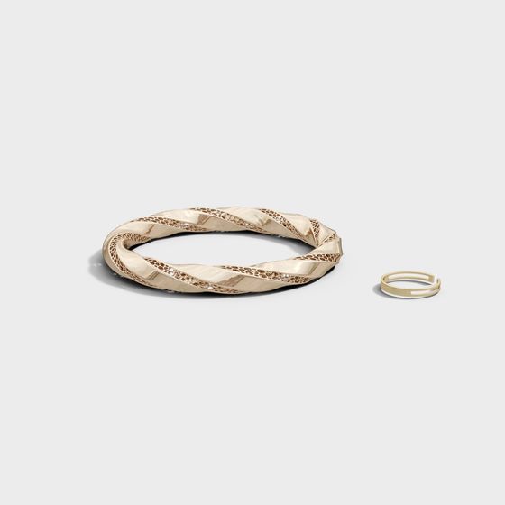 Woven Gold Bangle 3D model