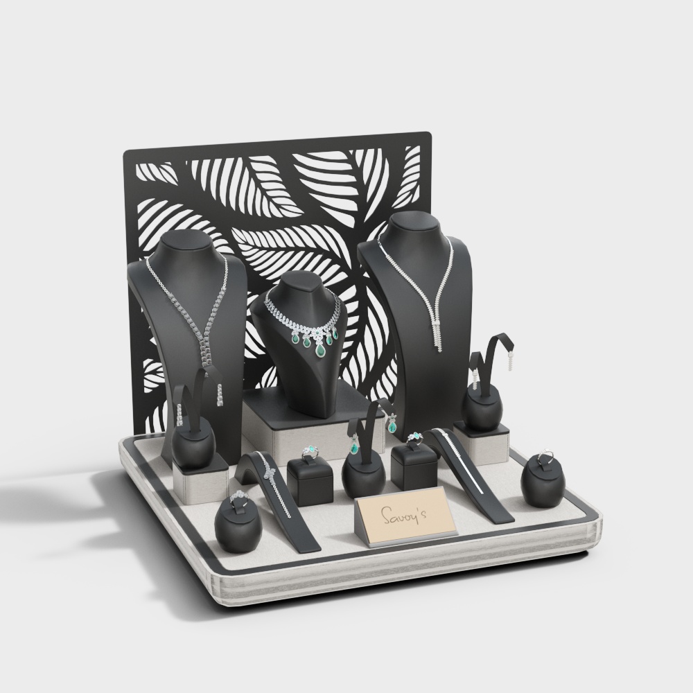 Elegant Jewelry Display Stand 3D model