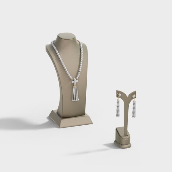 Elegant Pearl Jewelry 3D Model for Designers
