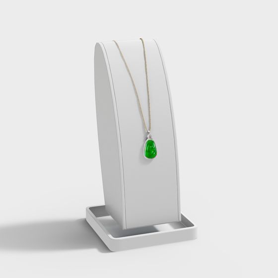 Elegant Jade Pendant 3D model