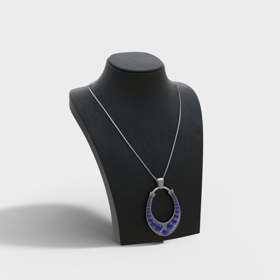 Lucky Horseshoe Necklace 3D model