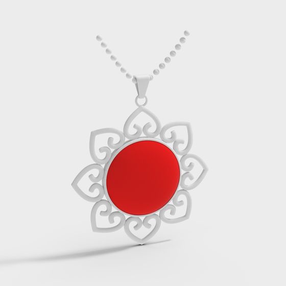 Stylish Low-Polygon Necklace 3D model