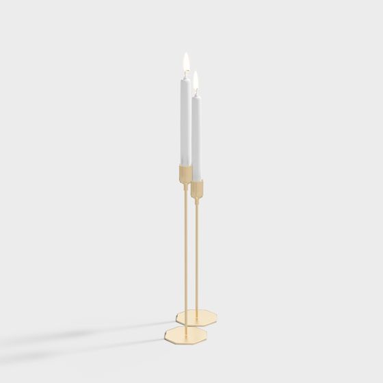 Elegant Candle Holder 3D model for Modern Aesthetics