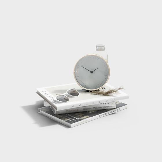 Stylish Low-Polygon Clock 3D model for Creative Spaces