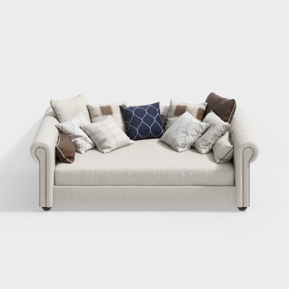 American Beige Double Sofa