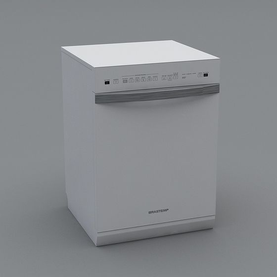 Modern Low-Poly Dishwasher 3D model
