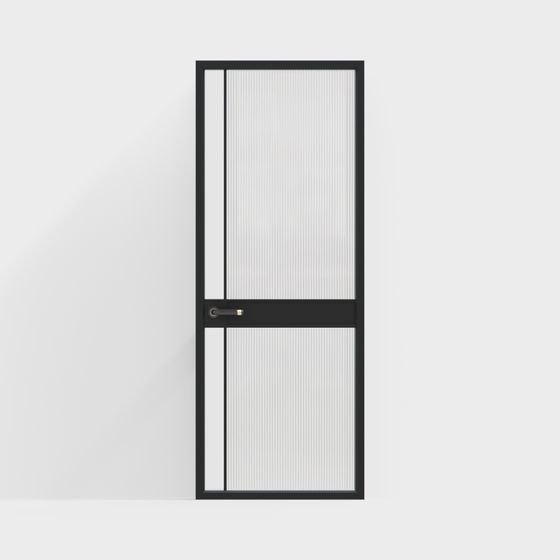 Stylish Glass Door 3D model for Modern Spaces