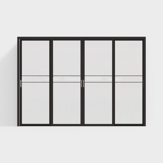 Elegant Glass Sliding Door 3D model