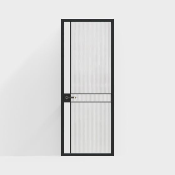 Glass Metal Frame Door 3D model