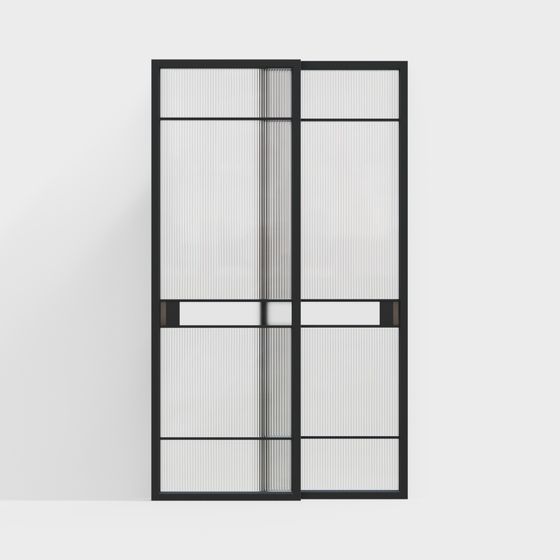 Industrial Style Sliding Door 3D model