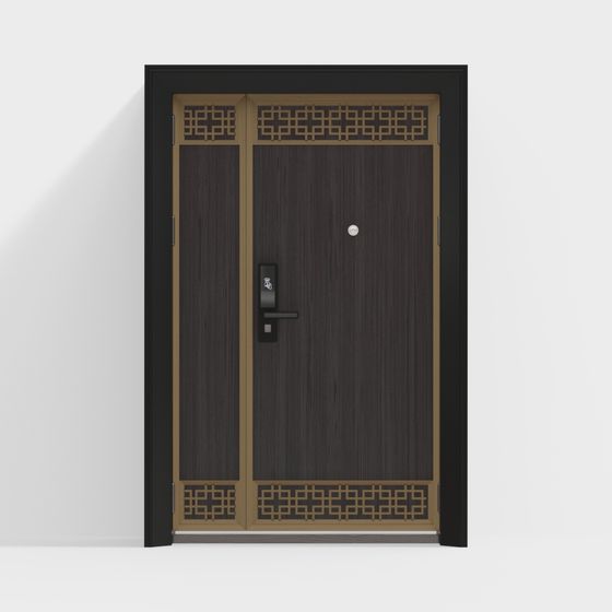 Elegant Low-Polygon 3D Model Door