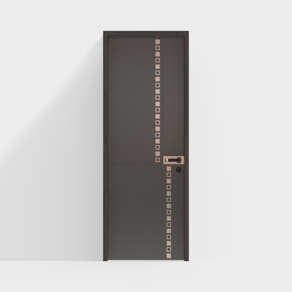 Modern Entrance Brown Security Door