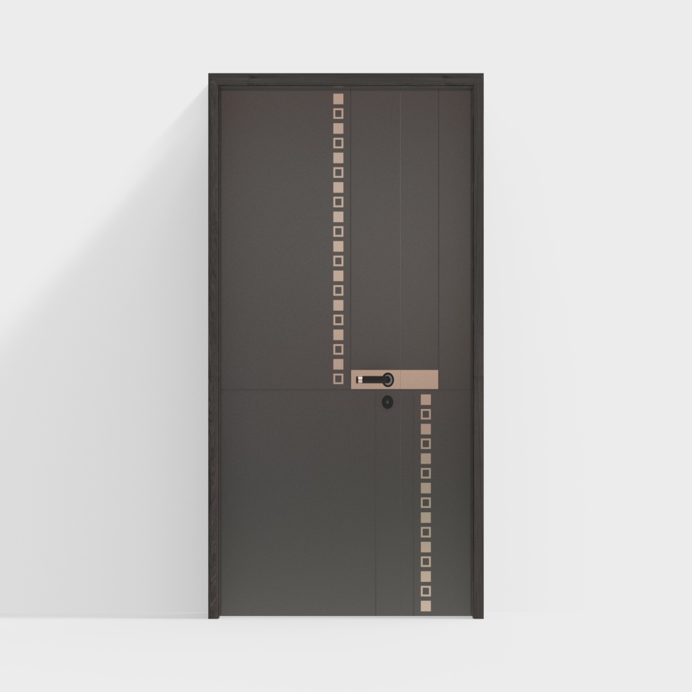 Modern Brown Security Door