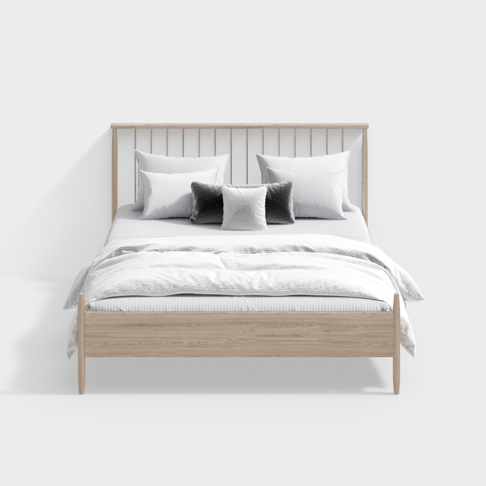 Marcin Oak 180 cm Bed