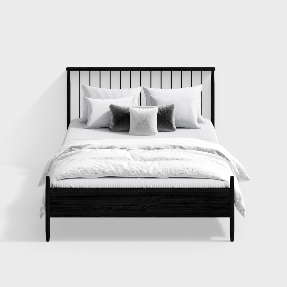 Marcin Black 160 cm Bed