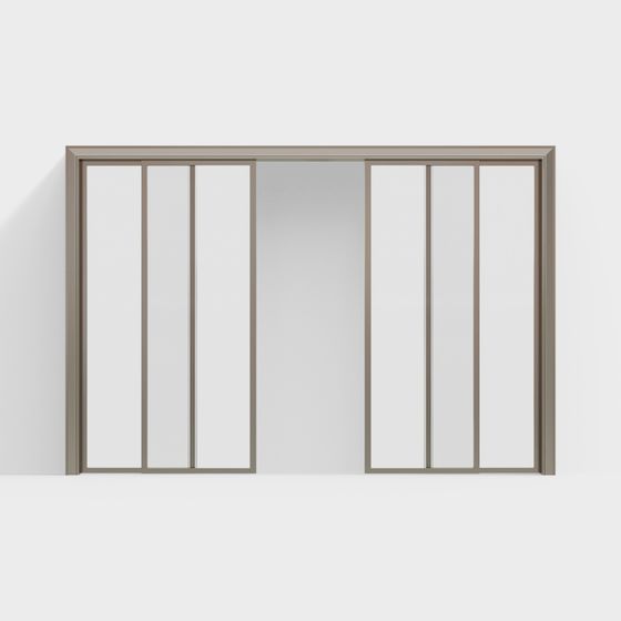 Low Polygon Sliding Door 3D model