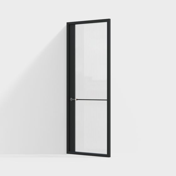 Chic Glass Door 3D model for Modern Spaces