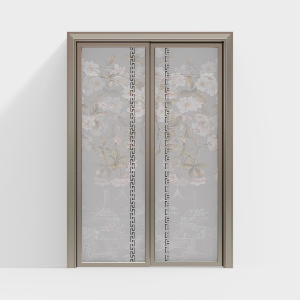 New Chinese-Style Indoor Glass Door