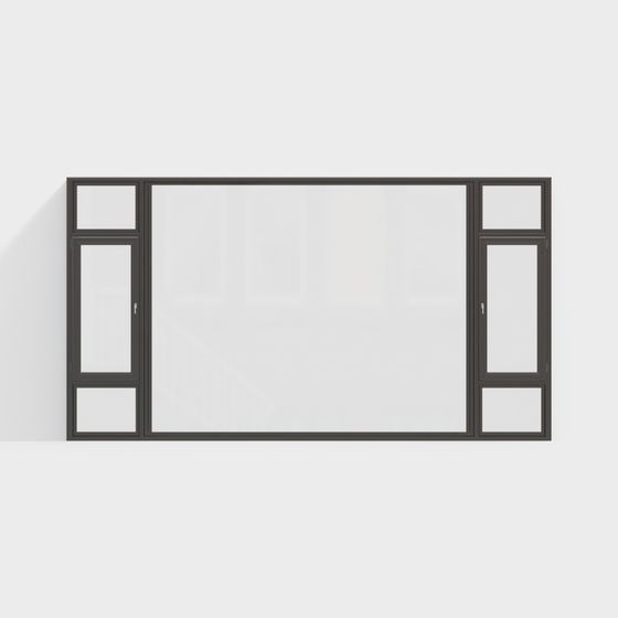 Stylish Low-Polygon Window 3D model for Modern Spaces