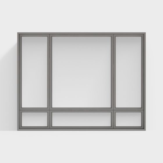 Contemporary Low Poly Window 3D Model for Designers