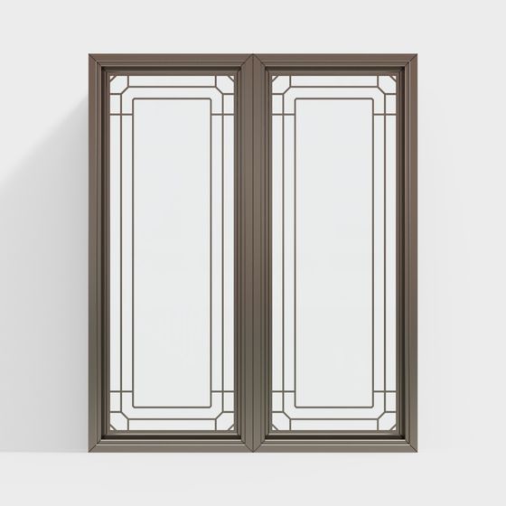 Cửa sổ hợp kim nhôm gỗ rắn kiểu Trung Quốc hiện đại