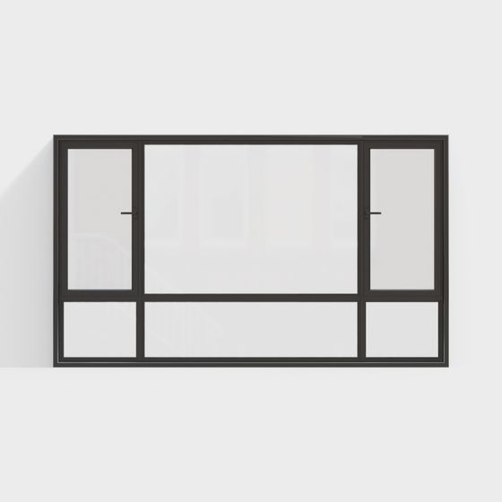 Minimalist Low-Polygon Window 3D model