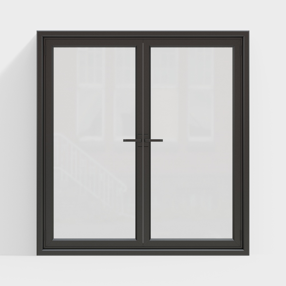Stylish Double-Hinged Window 3D Model – Low-Poly Design