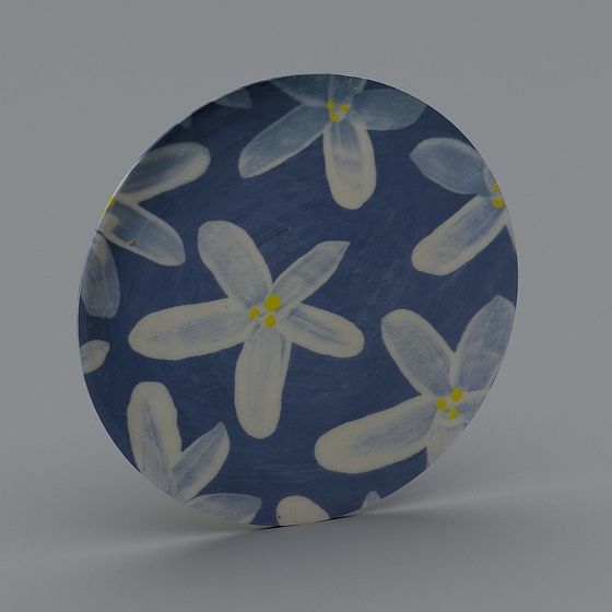 Dreamy Floral Plate 3D model for Creative Spaces