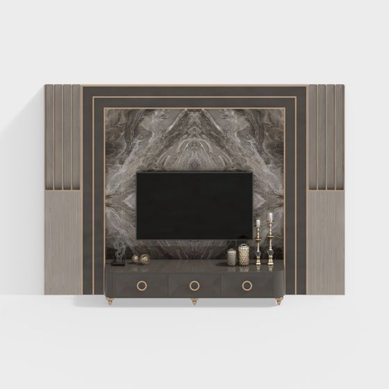 Urban Living Room Fireplace 3D model
