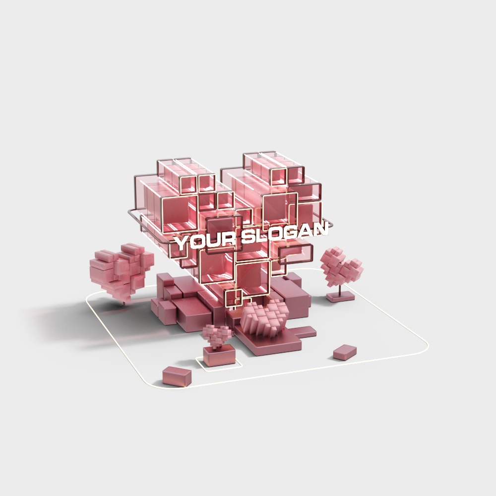 Valentine's Day Heart-Shaped Check-in Decoration