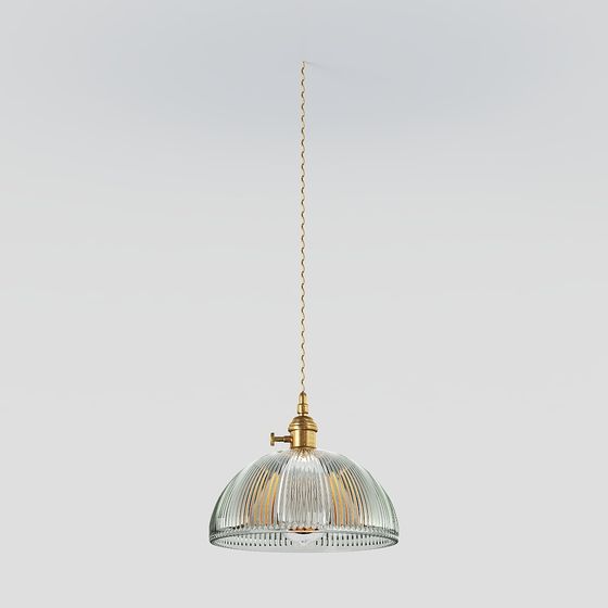 Elegant Low-Poly Chandelier 3D model