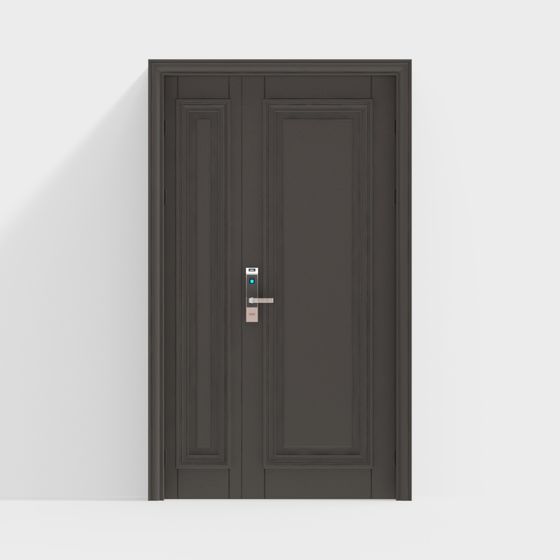 Elegant Polygonal Green Door 3D model