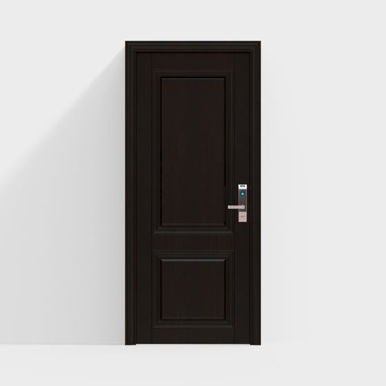 Elegant Black Forest Door 3D model
