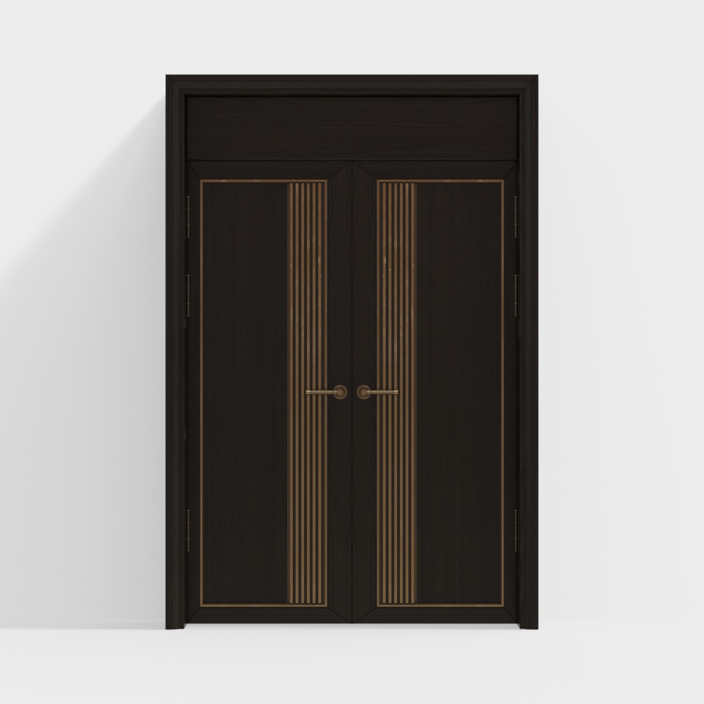 Elegant Door 3D Model – Low-Poly Wood Design