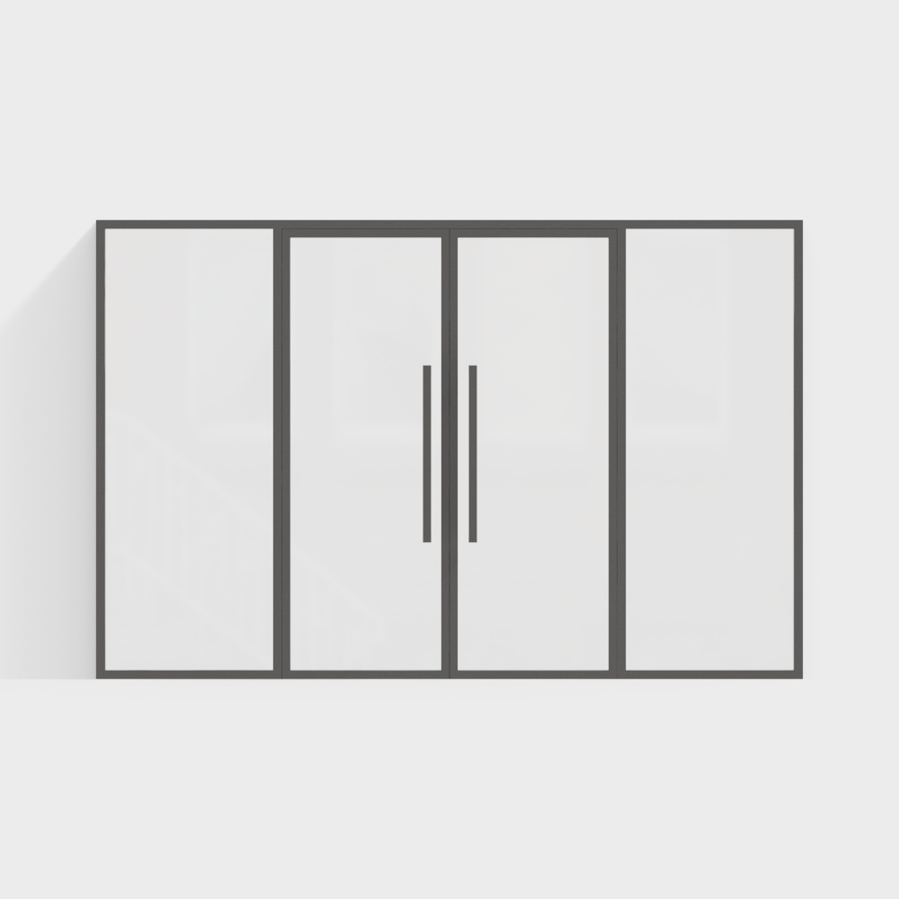 Modern Glass Double Door