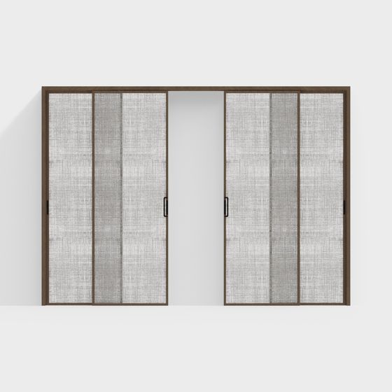 Modern Glass Partition Screen 3D model
