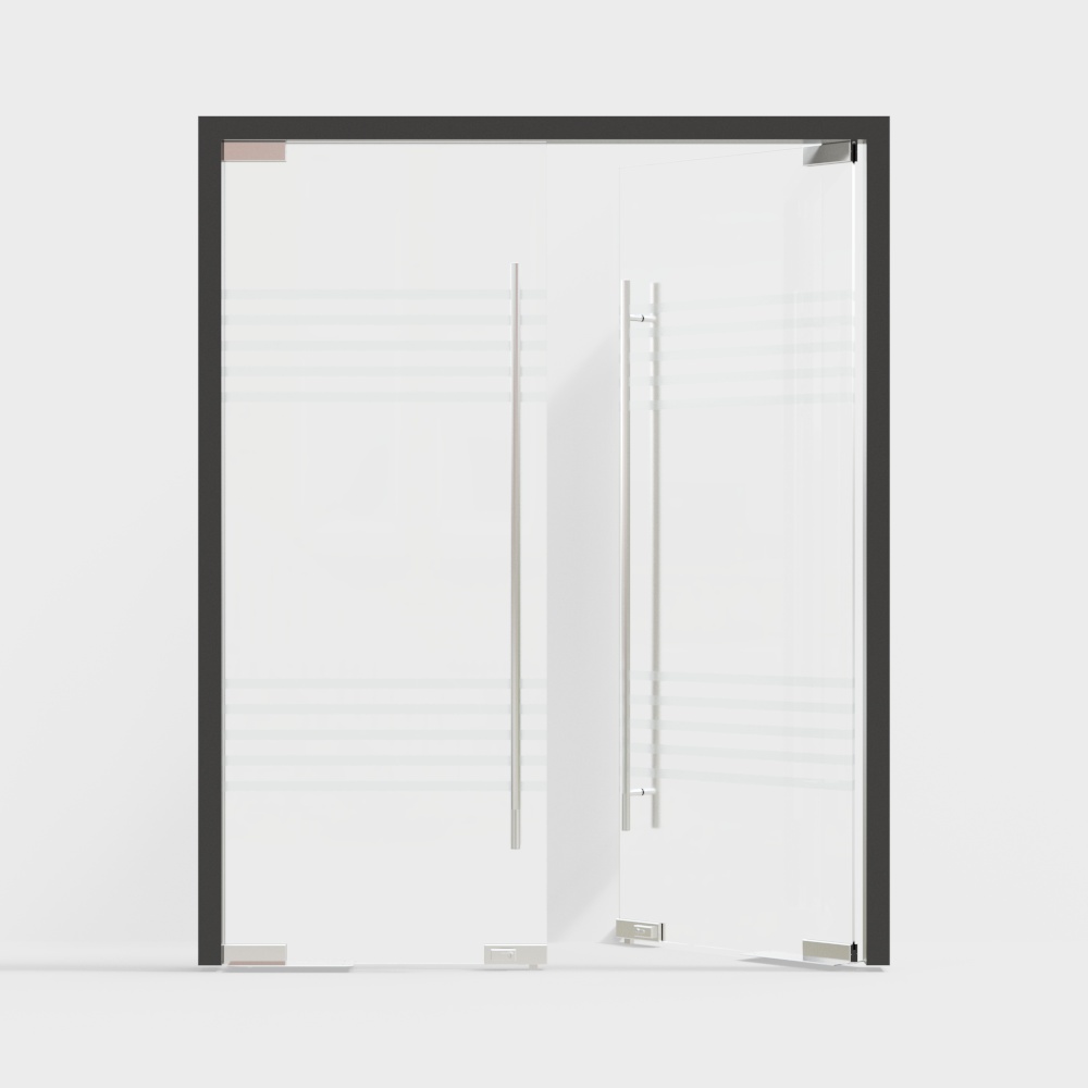 Moderne Glas-Doppeltür