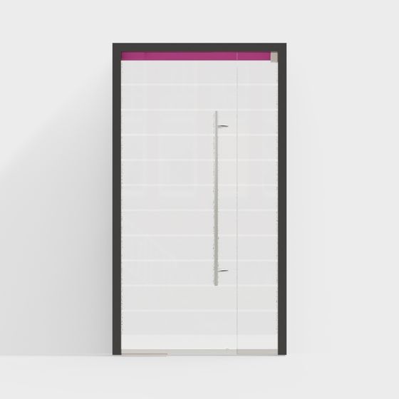 Stylish Glass Door 3D model for Modern Interiors