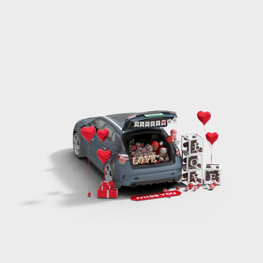 Valentine's Day Trunk Decoration